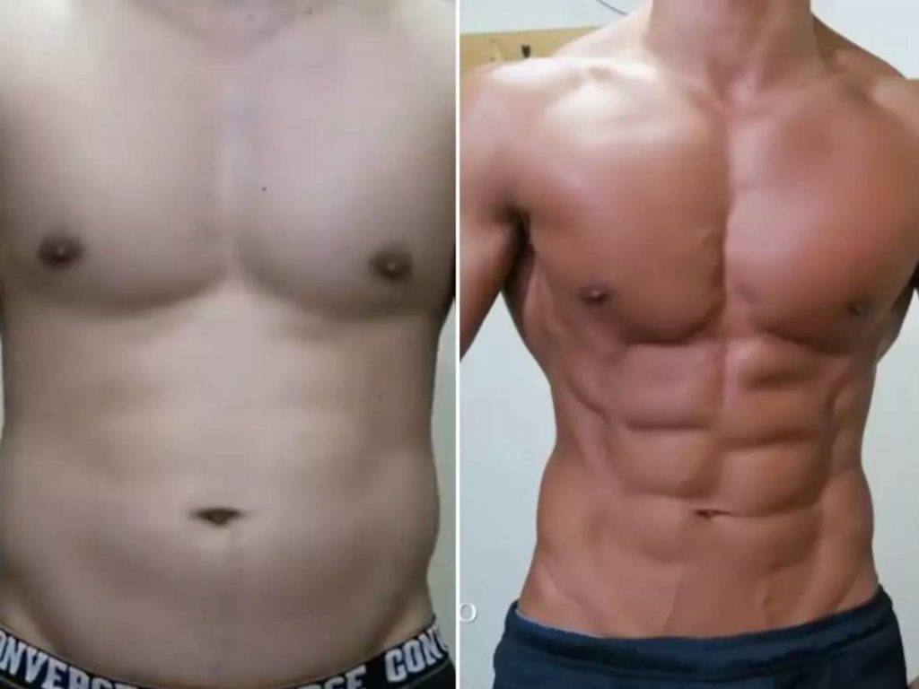 25岁小伙坚持减脂四个月的体型变化 健身穿搭 第2张
